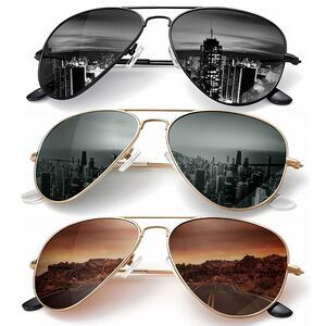 Classic Aviator Sunglasses for Men Women Driving Sun glasses Polarized